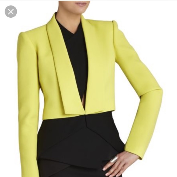 bcbg yellow blazer